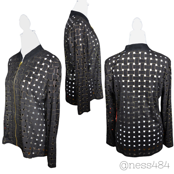 Women's Berek Jacket, Size M, Black and Gold NWOT - Picture 2 of 3